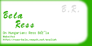 bela ress business card